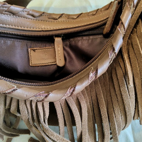 Rocco Barocco crossbody bag used, brown suede