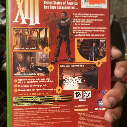 XIII Xbox classic game complete in box