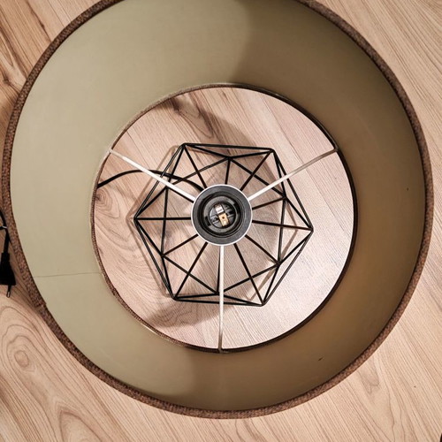 Table-Ceiling Lamp used, 2 in 1, metal diamond design
