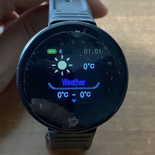 Smartwatch with round screen, black, new, functional