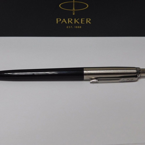 Parker Ballpoint Pen Black & Chrome CT, made in France