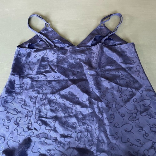 Baby doll Caprice top used, blue-purple satin size S