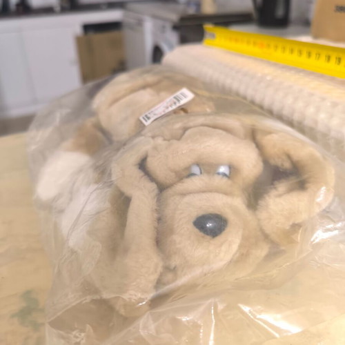 Stuffed dog in packaging TDB1010 like new