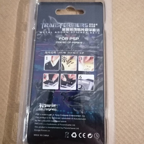 Transformers metal adorn sticker set for Sony PSP