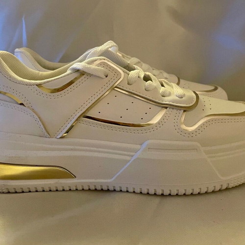 Athletic shoes white with gold size 39 new