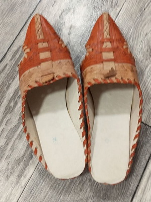 Handmade women's slippers size 37, unique lightweight design
