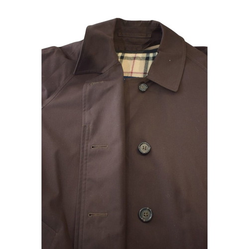 Burberry London brown trench coat with belt & removable wool Nova Check lining
