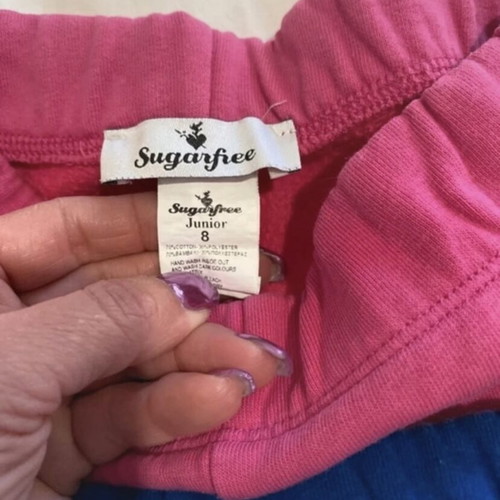 SugarFree tracksuit set like new, pink and blue, for 8 years old