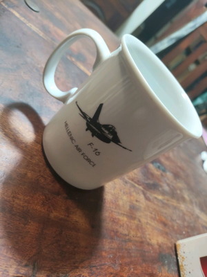 Hellenic Air Force mug like new with F-16 image