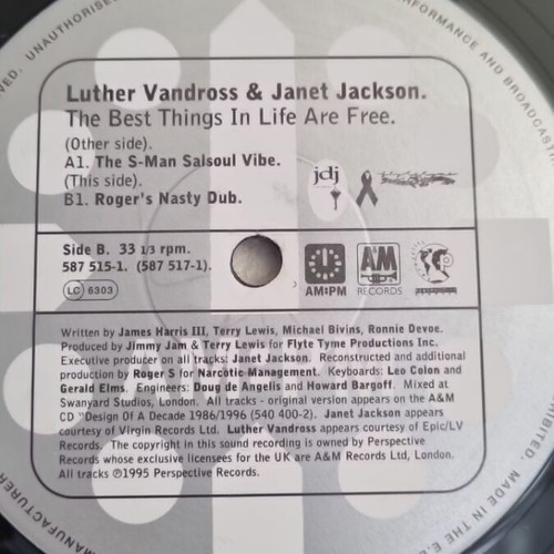 Vinyl Luther Vandross & Janet Jackson used