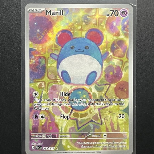 Pokemon Marill 232/217 Illustration Rare Ascended Heroes card near mint