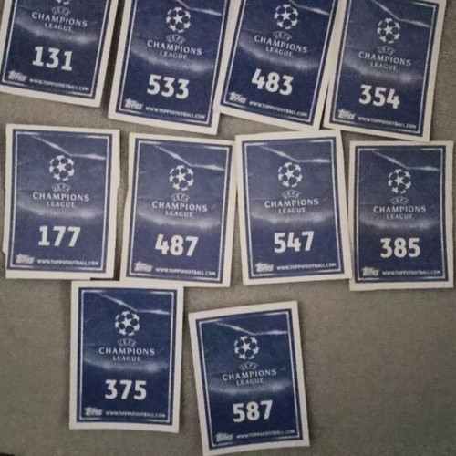 UEFA Champions League stickers new, set of 17 pieces