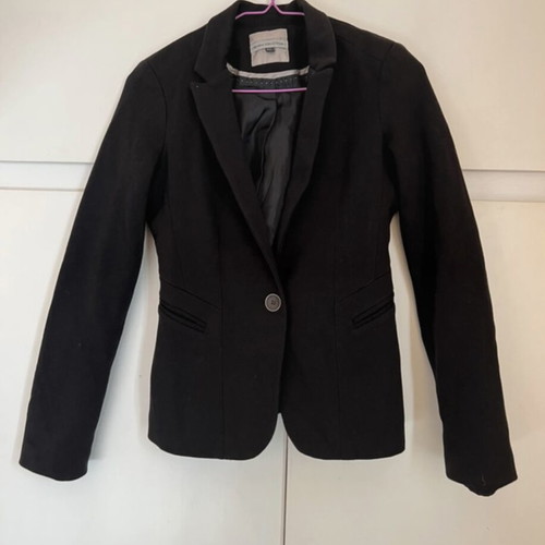 Black jacket with collar Bershka like new, size S