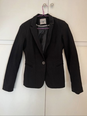 Black jacket with collar Bershka like new, size S