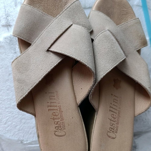 Heeled platforms beige comfy size 38 used
