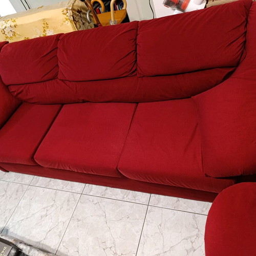 Three-seater sofa used waterproof with removable cushions