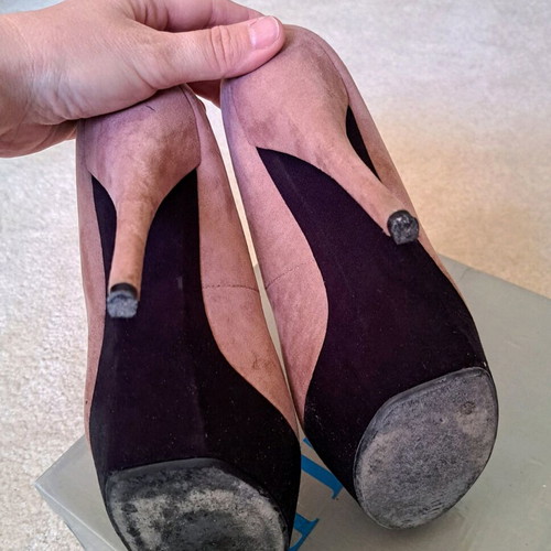 Zara platform pumps with suede texture, size 39, like new
