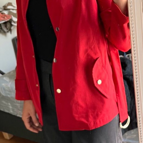 Zara red trench coat jacket new, size S