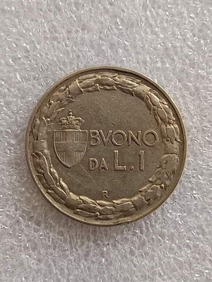 Κέρμα Ιταλία 1 Lira μεταχειρισμένο, 20ός αιώνας, νικέλιο