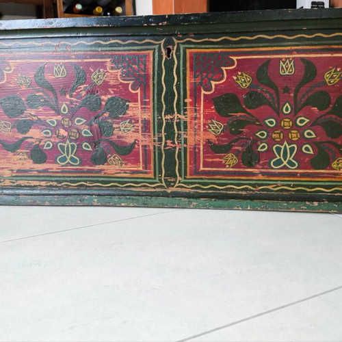 Wedding Chest used with Painted Floral Decoration circa 1900