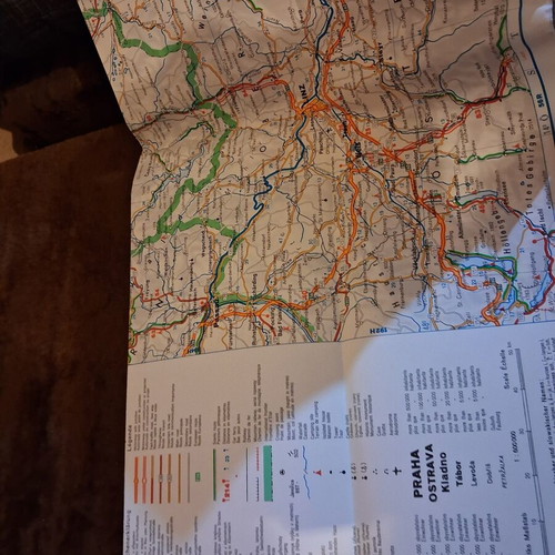 Road Map Czechoslovakia early 1990s like new, unused