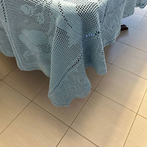 Blue blanket used 231x150cm