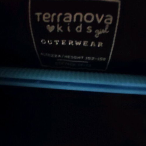 Terranova kids faux fur coat like new, black, size S