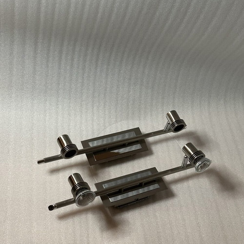 Stainless Steel Double Spot Wall Ceiling Lights Pair like new, 45 cm