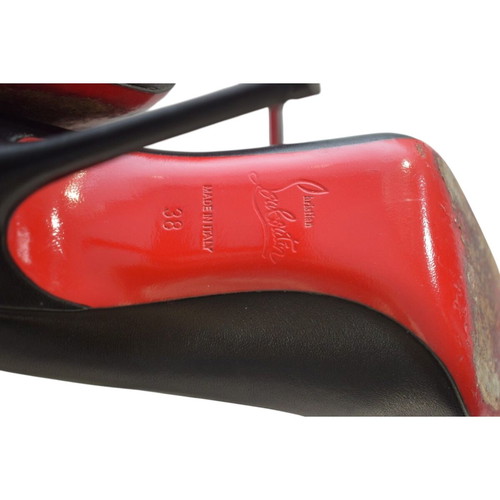 Christian Louboutin So Kate 120 black leather pointed pumps, red sole