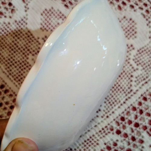 Vintage handmade ceramic bowl with traditional floral design, 16 cm
