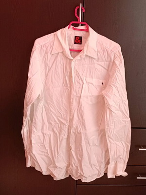 Dolce & Gabbana men's shirt 54 white embossed striped fabric like new