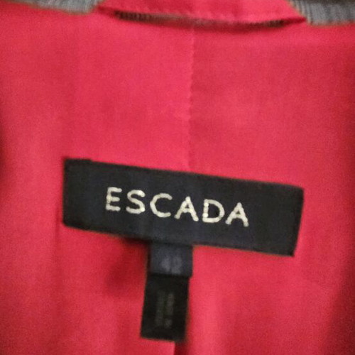 Escada women's coat used, gray and red, size XL