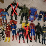 Superheroes figures like new, assorted pack