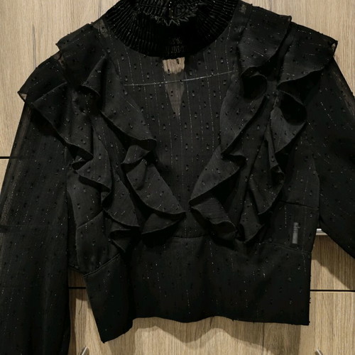 Transparent black top like new