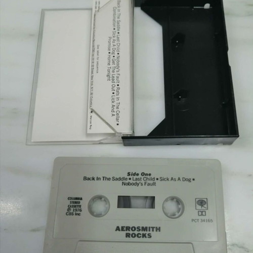 Aerosmith Rocks 1976 cassette tape, rock