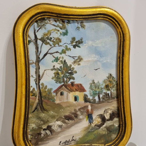 Vintage painting frame used, signed