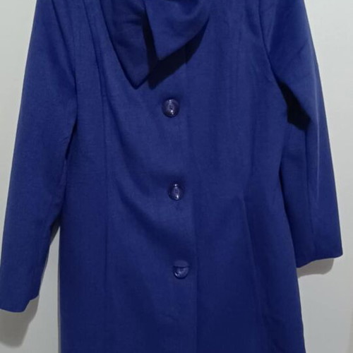 Women's blue coat like new with velvet texture