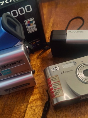 Vintage cameras used, sold as is, no chargers