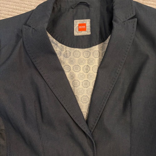 Hugo Boss tailored wool blazer women's jacket like new, dark gray