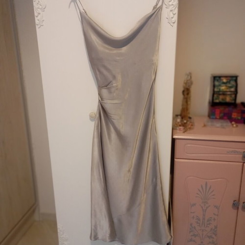 Satin sleep dress Zara like new, viscose, silver