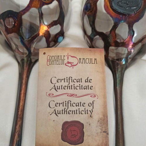 Collectible Romanian Glasses from Transylvania with Certificate and Velvet Case