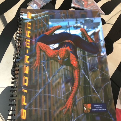 Spider-Man 2 softcover spiral notebook set new 26x20cm with ruler and triangle