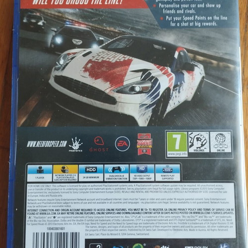 PS4 Need for Speed Rivals μεταχειρισμένο, ελλατωματικός δίσκος και σπασμένη θήκη