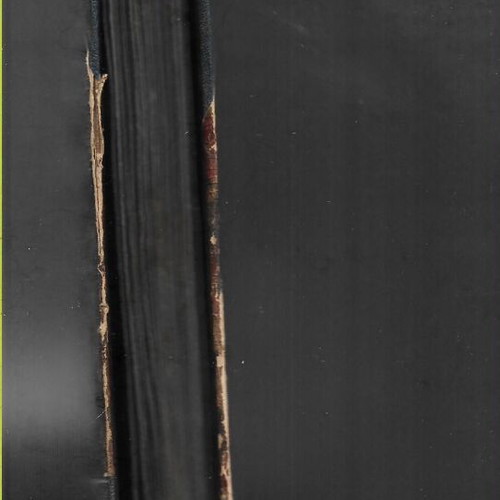 Old photo album with leather spine and embossed cover