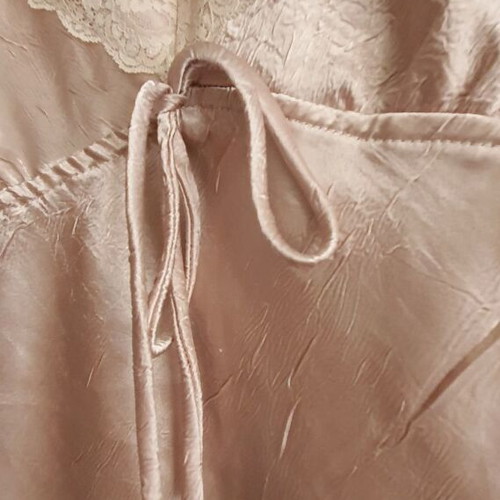 Satin top with lace like new, beige, size S