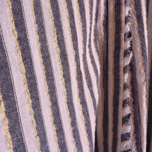 Zara striped beach kaftan tunic size S like new, white and gold