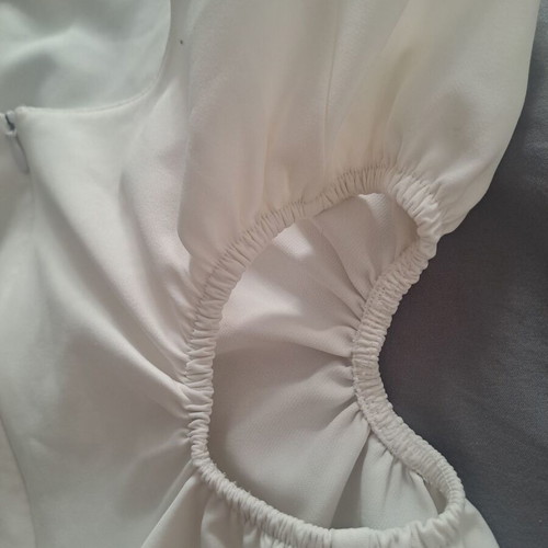 White mini dress Zara new with cutouts and one shoulder