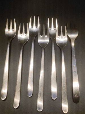 Vintage KLM forks refurbished, set of 7 by Sola