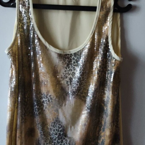Summer blouse Sweet Miss new, embroidered with sequins, see-through back