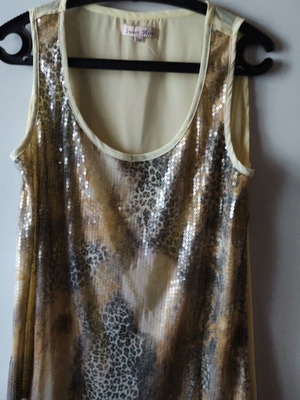 Summer blouse Sweet Miss new, embroidered with sequins, see-through back
